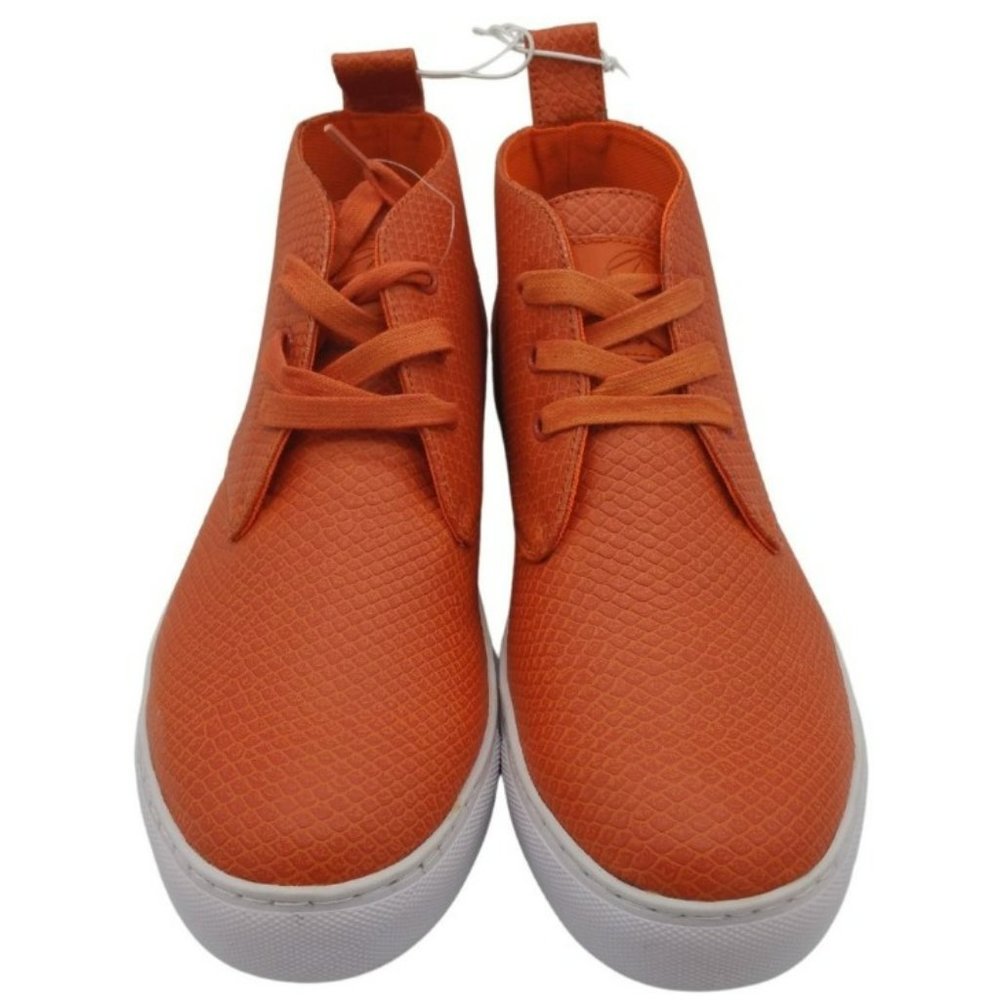 Blvckscvle Orange Snakeskin Sneakers with Storage Bag Size 10 - NWOB